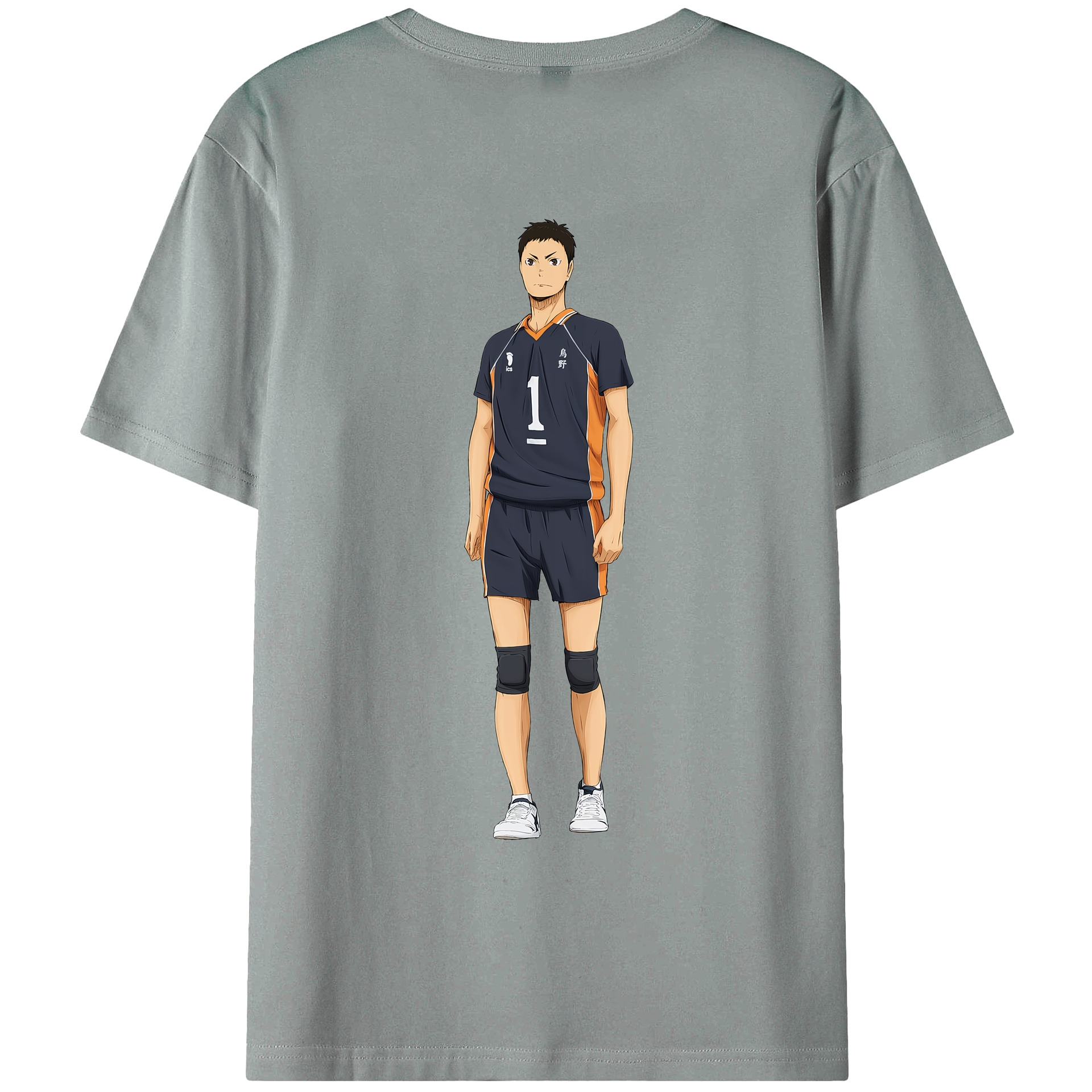 （画像用） ハイキュー!! Haikyu!! 綿100％ メンズ半袖Tシャツ（バックプリント） 通気性